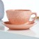 Tea couple "Elegant" 0.25l / 11x6.5cm + saucer 15cm, flamingos