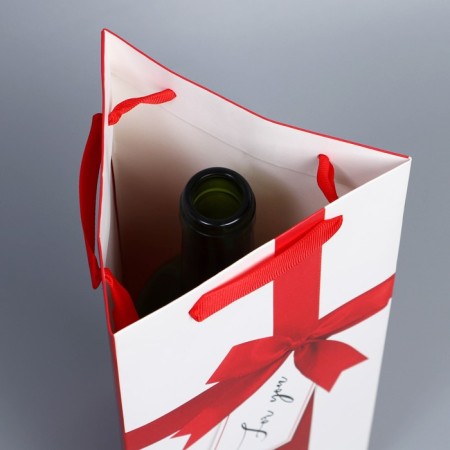 Gift package for a bottle, packaging, “For You”, 13 x 32 x 11.3 cm-5