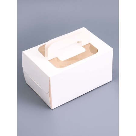 Box for roll, white, 16.5 x 11 x 9 cm. Confectionery packaging-1