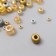 Glass beads 6/0-15/0 "Assorted gold and silver" d = 1.5-4 mm, nr 10g