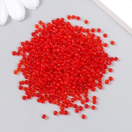 Beads "Astra" 11/0, 20 g (5 red transparent)-1