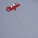 Topper with decor "Wedding", red 13x6.7 cm