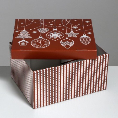Folding box "Bright holiday", 31.2 x 25.6 x 16.1 cm, New Year-2