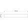 Glass shelf domino, 12x100 cm, matte
