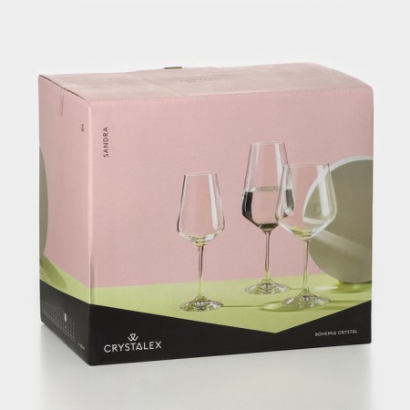 Set of glasses for the wine "Sandra", 450 ml, 6 pcs, red color-7
