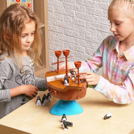 Board game for the logic "Penguins, boarding", 2-4 players, 5+-3