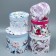 A set of hats 5 in 1, gift packaging, Flower Garden, 13 x 14 - 19.5 x 22 cm