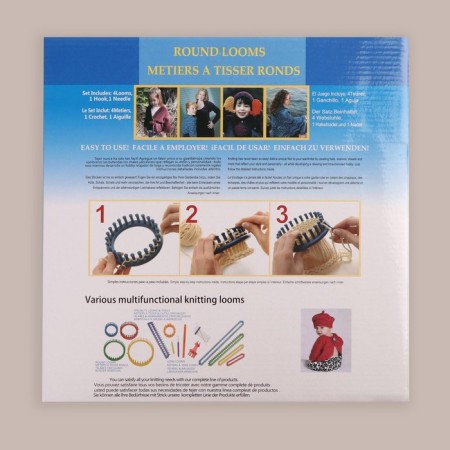 Set for knitting "Luma", d = 14/19/24/29 cm, needle and hook in the kit, color colorful color-5