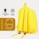 School backpack from textiles on lightning, 3 pockets, yellow color