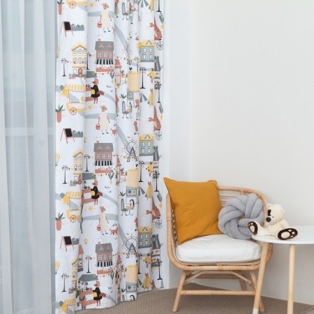 Curtain Ethel "Fantasy Town", 145x260 cm, 100% cotton
