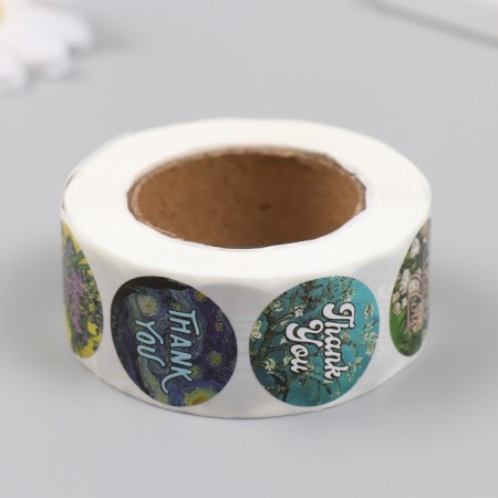 Stick Paper "Pictures. Thank you" d = 2.5 cm 500 pcs in roll-2