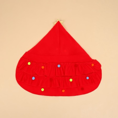 New Year. Animal costume "Christmas tree", size L (DS 40, OG 45, Osh 30 cm), red-2