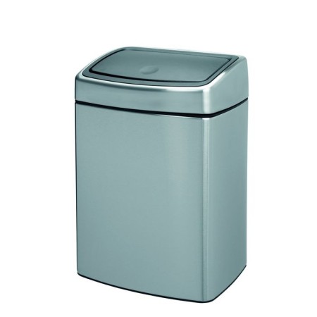 Garbage bucket Brabantia Touch Bin, Soft Touch system, steel color, 10 liters