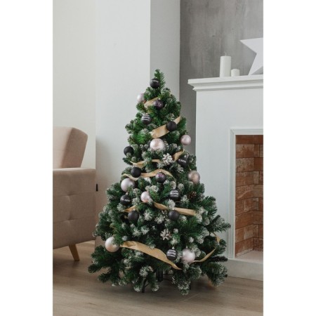 New Year's Christmas Balls “with NG, Kruch”, for the New Year, plastic, d = 6, 6 pcs., Black color-5