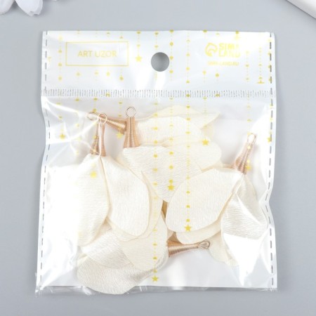 Decor for creativity textiles "Bun, gradhenia color" set 6 pcs 6 cm-3