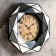 Wall clock, series: interior, "lineri", smooth move, d = 21 cm, 38.5 x 38.5 cm