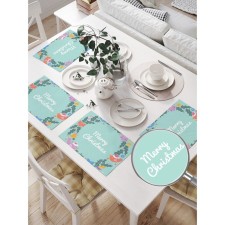 A set of napkins for setting the Christmas Wreath, rectangular, size 32x46 cm, 4 pcs