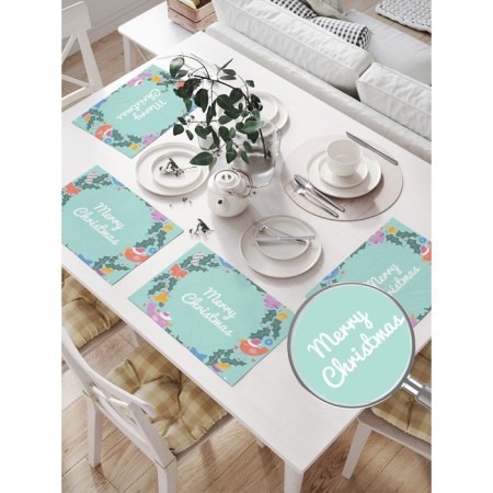 A set of napkins for setting the Christmas Wreath, rectangular, size 32x46 cm, 4 pcs
