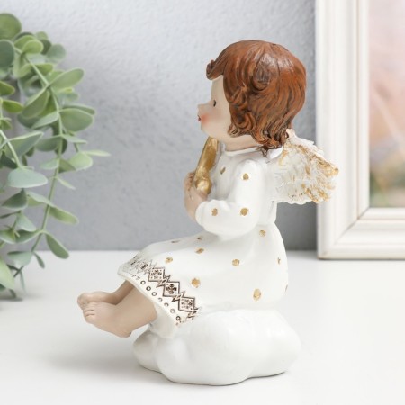 Polystone souvenir "Angel in a dress with patterns, holds a month/star" MIX 9.5x9.5x15 cm-6