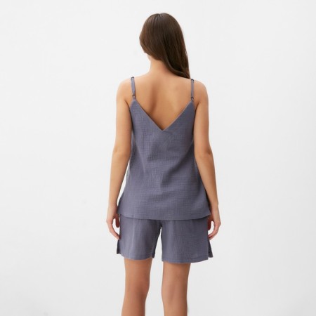 Female pajamas (T-shirt, shorts) KAFTAN BASIC Size 44-46, gray-blue-4