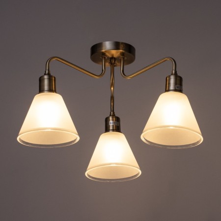 Chandelier "Patricia" 3x40W E27 white, gold 56x56x35cm-2
