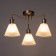 Chandelier "Patricia" 3x40W E27 white, gold 56x56x35cm