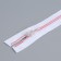 Lightning "Spiral", No. 5, detachable, castle machine, 80 cm, white/pink color