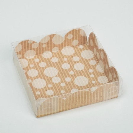 Cookie box, confectionery packaging with PVC lid, “good mood”, 10.5 x 10.5 x 3 cm-2