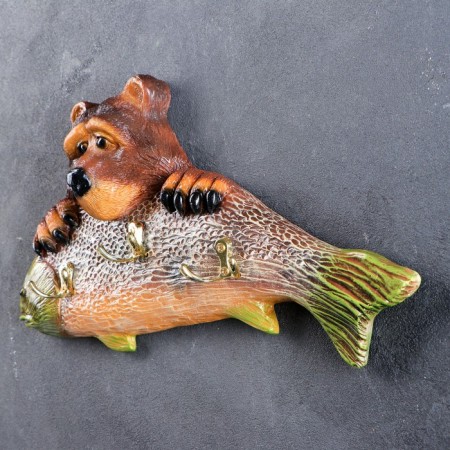 Broat "Bear with fish" 22x44cm-1