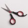 Hairdressers scissors with emphasis, blade - 6 cm, black/red color