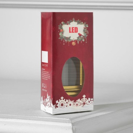 LED figure "Golden Lantern with candles" 5.5 × 13 × 5.5 cm, plastic, batteries AG13x3, glow warm white-3
