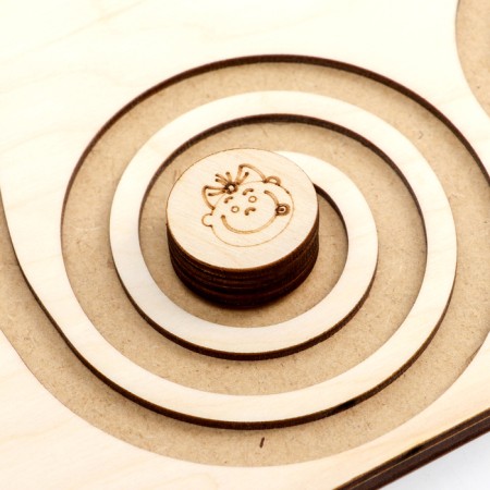 Puzzle interhemispheric board "Snail and hashtag"-4