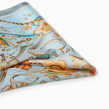 Women's scarf minku rr 70*70 cm, col. blue-1