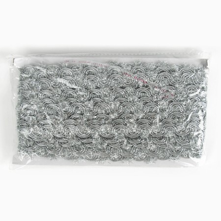 Braid, width 1.5 cm, in a roll 10 meters, silver color-3