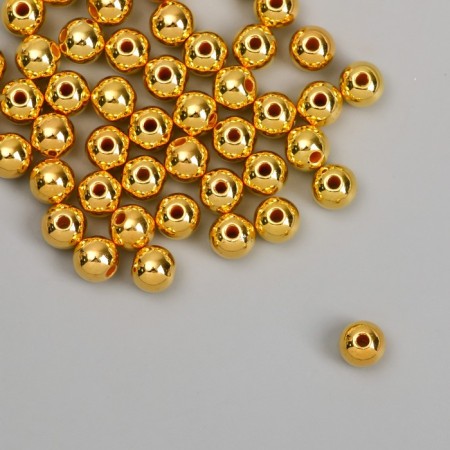Beads for creativity plastic "Gold" d = 0.8 cm set 500 grams-1
