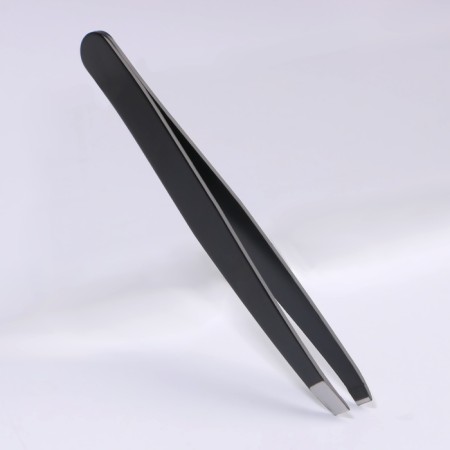 Pinzet begged, wide, 9.5 cm, black color-2
