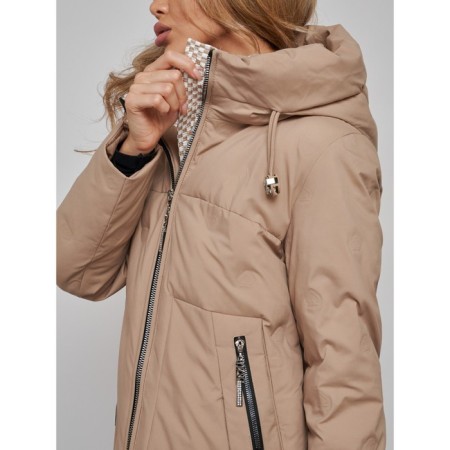 Coat insulated winter female, size 50, beige color-12