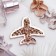 Brooch "Airplane", colored in gold