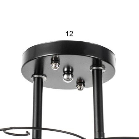 Aurora chandelier 3he27 40W Black 58x26 cm-7