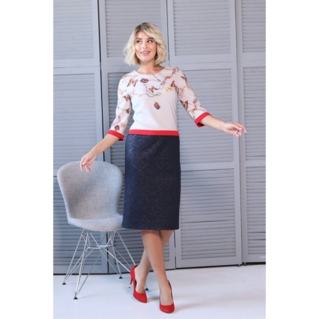 Women's dress, size 46, white color