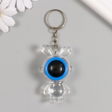 Light light on the ring "Bunny-cosmonaut" blue, flashes LR41x3 pcs 2x4x7 cm-1