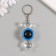 Light light on the ring "Bunny-cosmonaut" blue, flashes LR41x3 pcs 2x4x7 cm