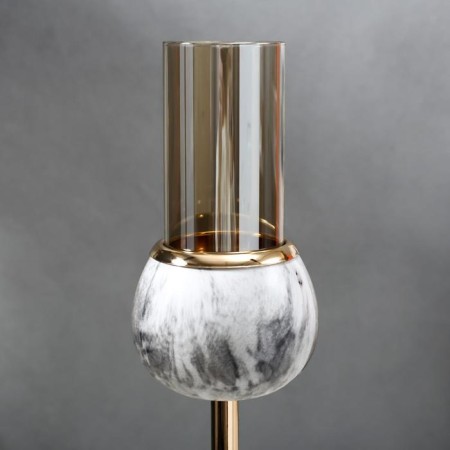 Summary Metal for 1 candle "Gray marble" 30x8x8 cm-2