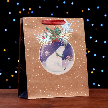 Gift package "White Bear" 26 x 32 x 12 cm