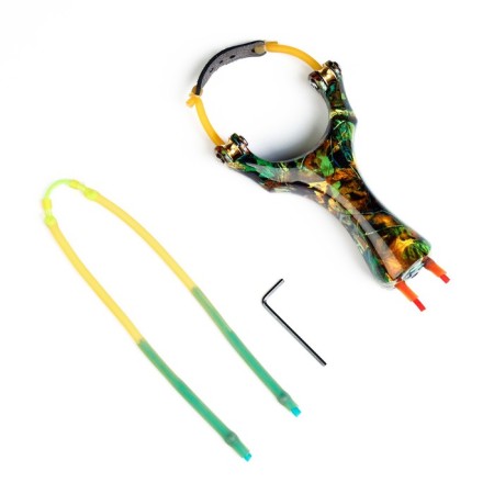 Camouflage slingshot metallic, 13cm
