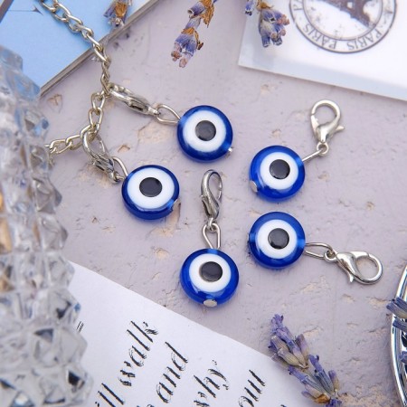Charm "amulet" Eye, color blue pattern mix-1