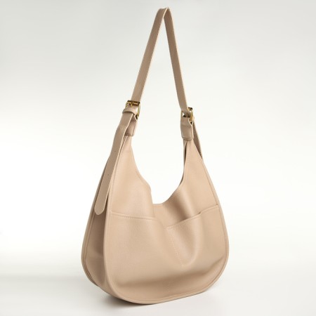 Women's bag on magnet Textura, average size, beige color-4