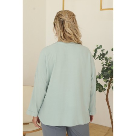 Female blouse, size 54, mint color-2