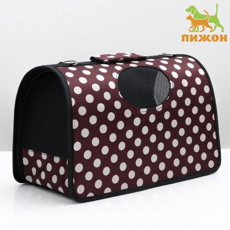 Bag - carrying for animals "peas", brown, size m, 40 x 21 x 27 cm