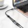Hoco UPA21, Jack 3.5 mm (M) cable - 2 * jack 3.5 mm (F), 0.25 m, nylon, gray